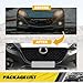 KUAFU Front Grill Compatible with 2014 2015 2016 Mazda 3 Axela Bumper Upper Hood Grille Painted Black