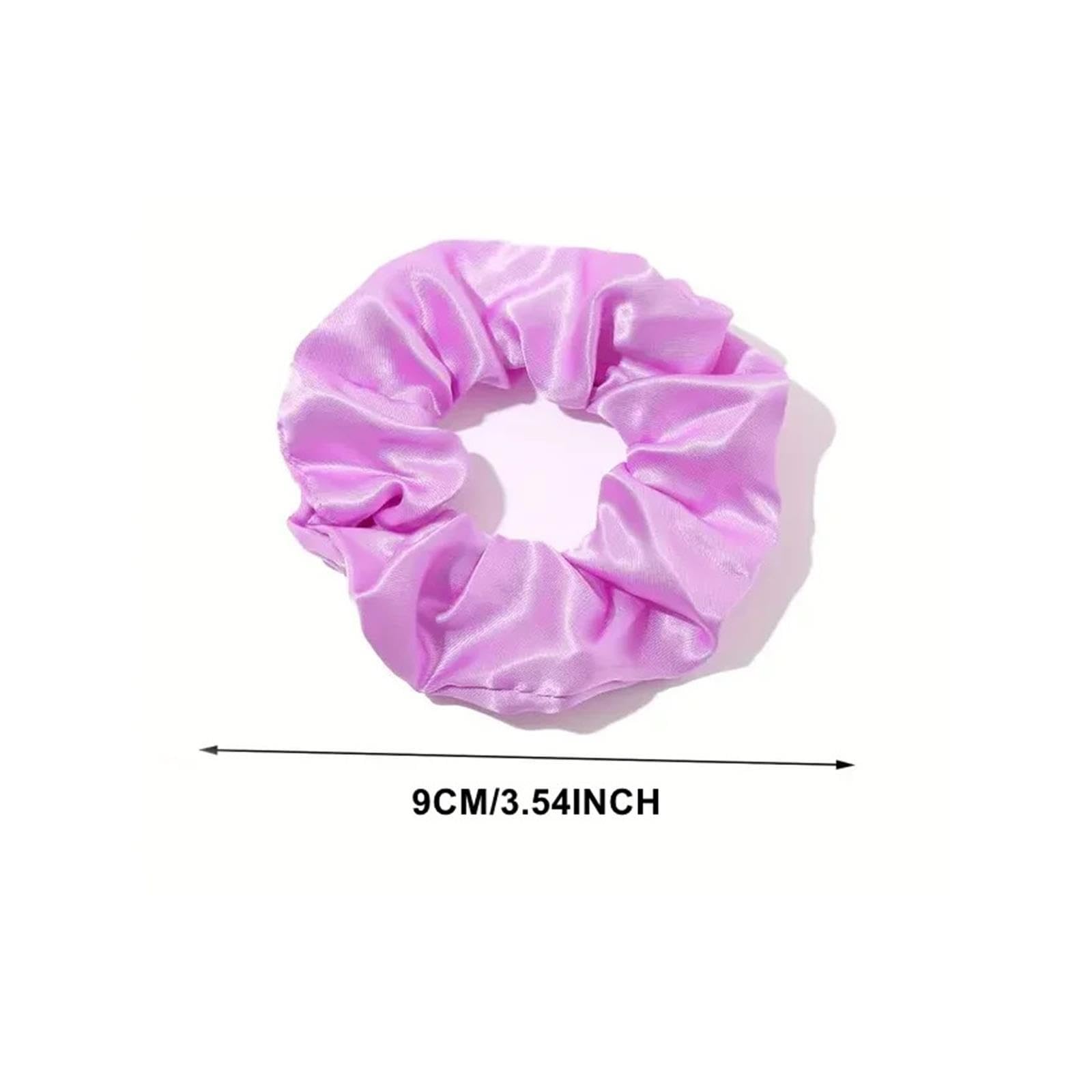 40 piezas Gomas for el cabello de seda imitación satinada