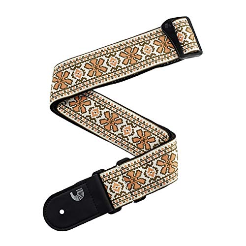 D'addario Accessories Guitar Strap - Guitar Accessories - Electric Guitar Strap, Acoustic Guitar Strap, Acoustic Electric Guitar Strap & Bass Guitar Strap - Woven, Peace Love - Pink And Brown #TOP18
