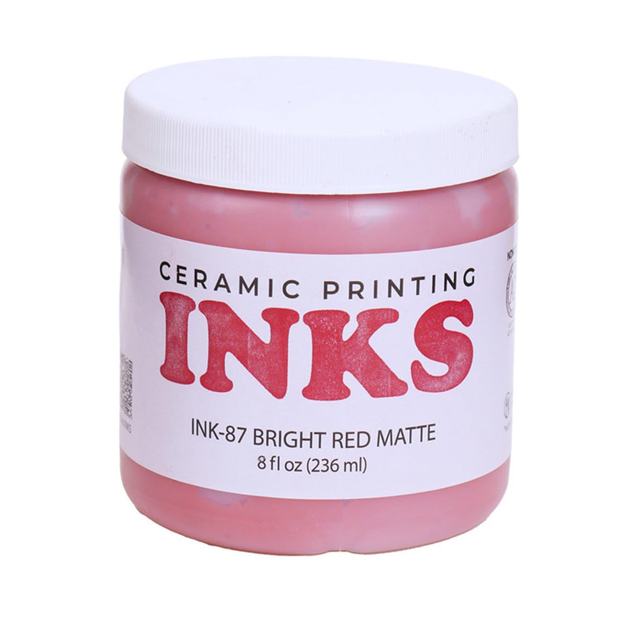 AMACO Ceramic Printing Ink, 8 oz. (236 mL), INK-87 Bright Red Matte