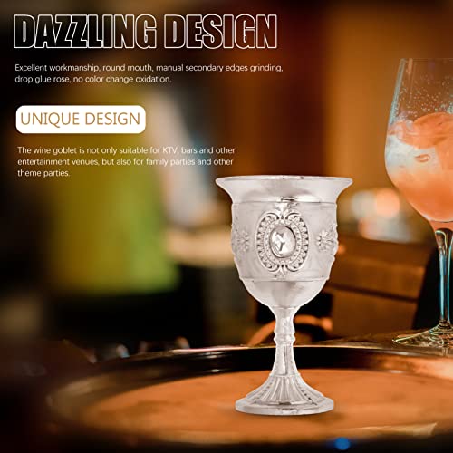 VICASKY 2 pçs Taça de vinho vintage Taça europeia Taça de vinho em relevo vintage copo de champanhe