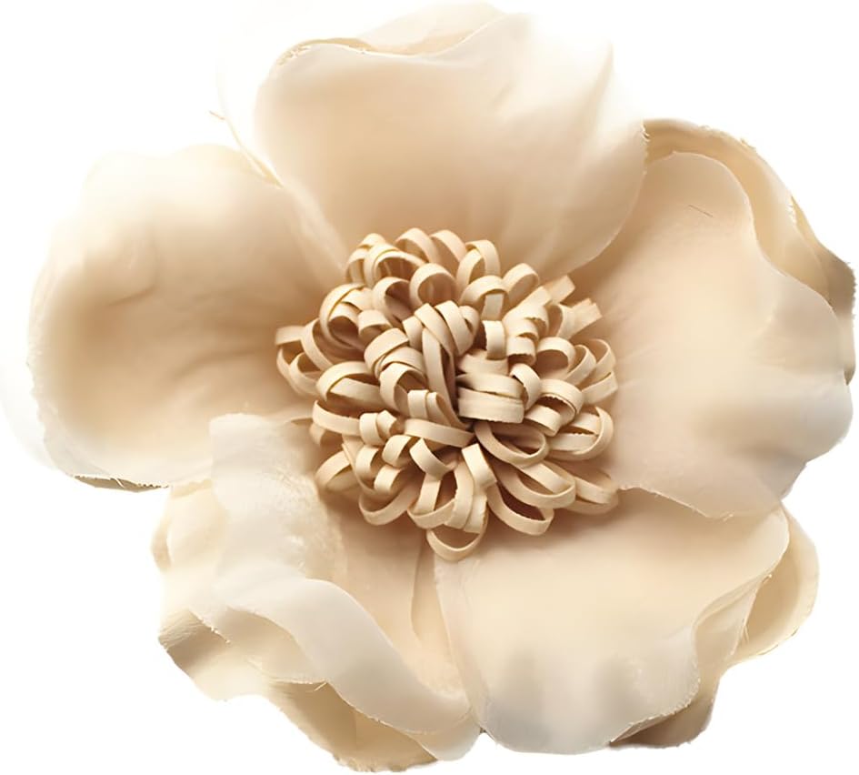 Elegant Large Cloth Flower Brooches Big Camellia Flower Pin for Women Dainty Cloth Fabric Rose Brooches Dress Skirt Scarf Hat Pins Clothing Decoration Accessories