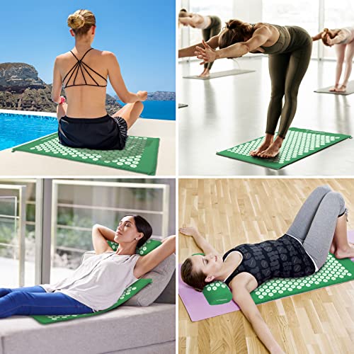 Tomshoo Acupressure Set, Acupressure Mat And Pillow With 2Pcs Massage Balls- Pain Relief Therapy Muscle Back Neck With Travel Bag For Men And Women #TOP4