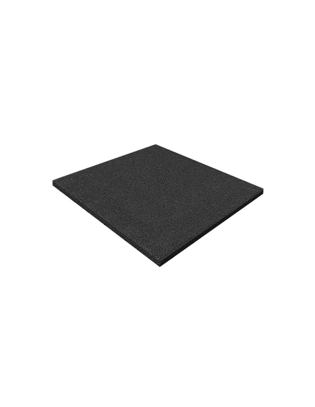 JARDIN202 - Loseta de Caucho Antivibración | Especial para Exterior y Gimnasios | Suelos Infantiles | Fitness | 50 x 50 x 2 cm (Negra)