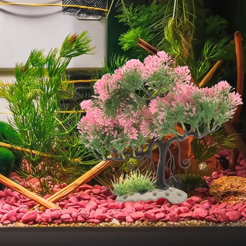 Image of NOLITOY Aquarium Tree Decor Artificial Bonsai Fish Tank Decoration Fake Aquarium Tree Model Plastic Fish Tank Model for Decorations Accessories Home or Office Display
