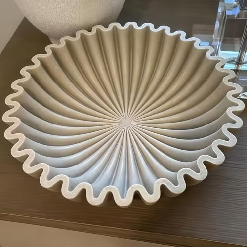 Plateau de rangement à volants en résine, le cadeau idéal pour le salon