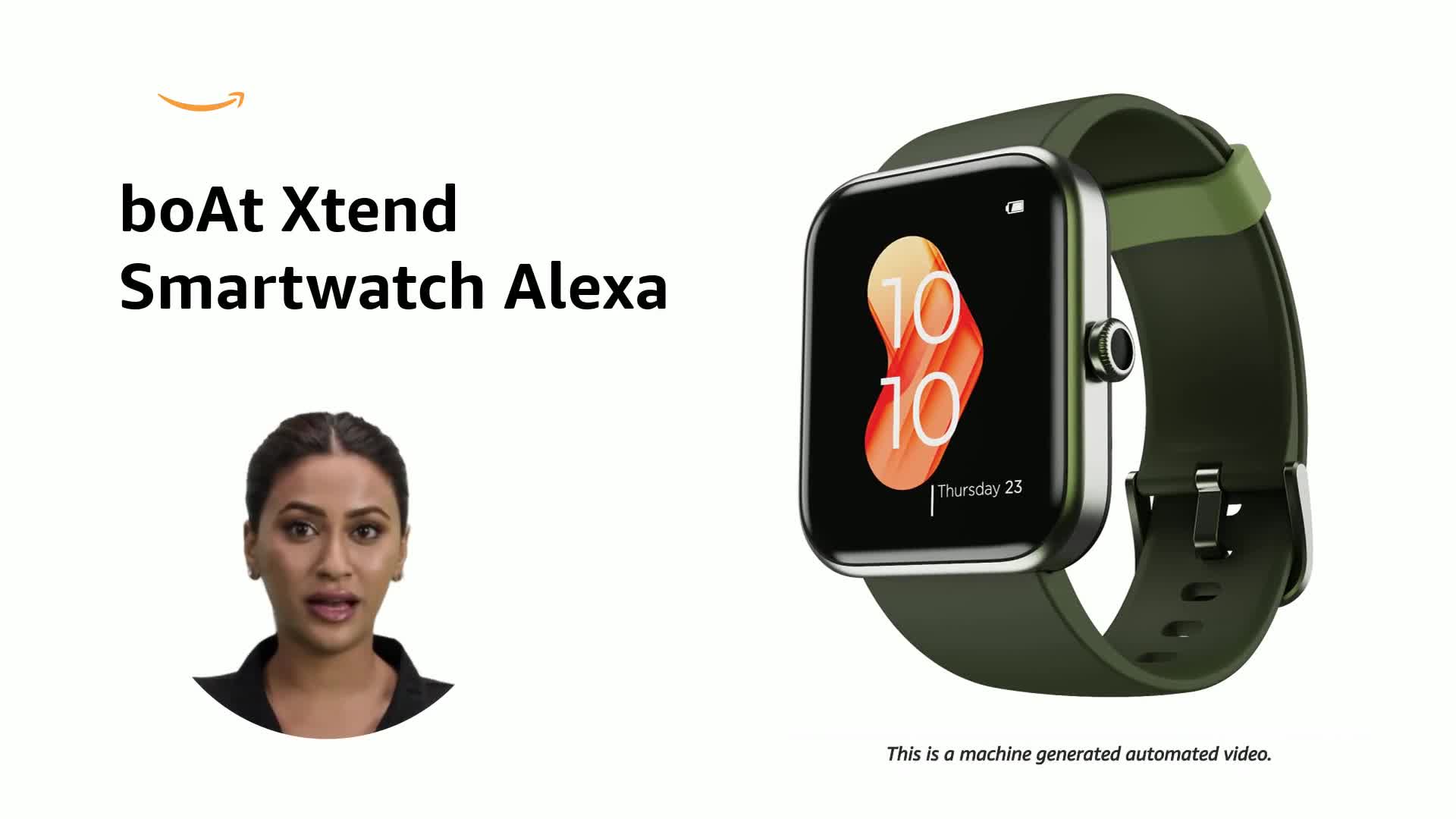 Renewed) boAt Xtend Smartwatch with Alexa Built-in, 1.69 HD