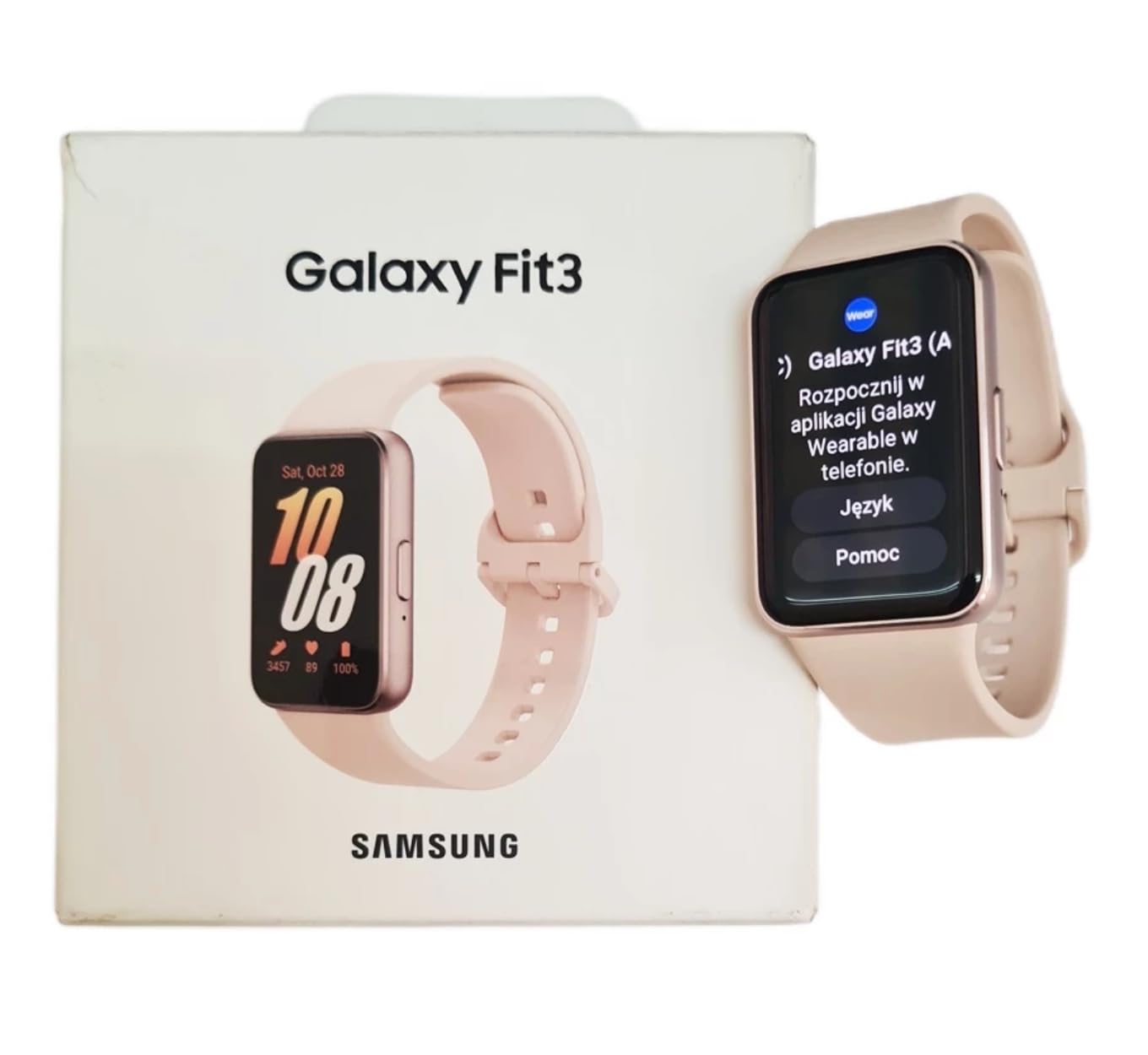 Samsung Galaxy Fit3 Smartwatch, Exercise and Sleep Tracking, Fall Detection, Bluetooth, 40mm, Pink Gold