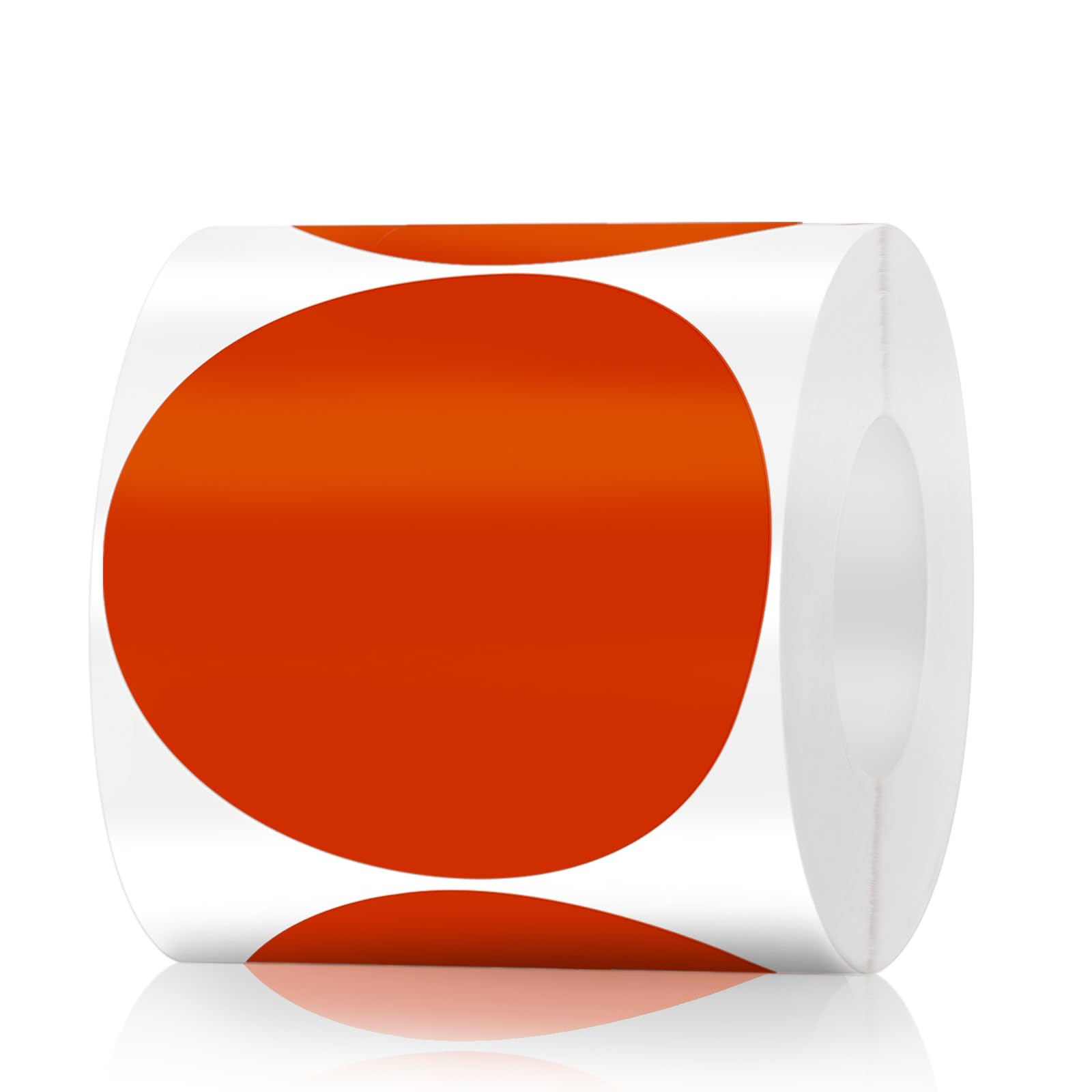 Paquete de 500 etiquetas adhesivas redondas con código de color (3 pulgadas, rojo)