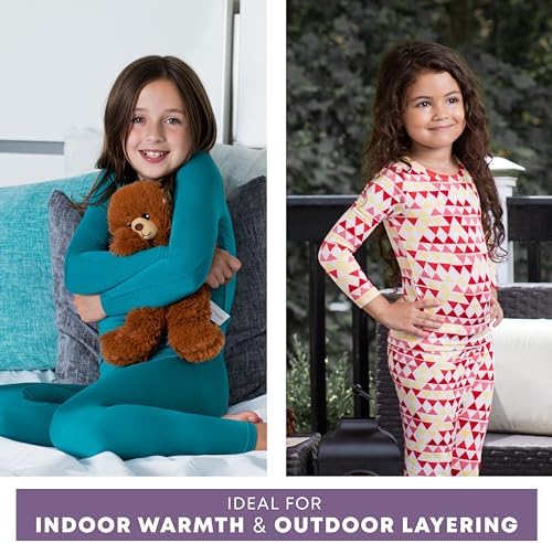 Rocky Thermal Underwear For Girls (Long Johns Thermals Set) Shirt & Pants, Base Layer w/Leggings/Bottoms Ski/Extreme Cold (Ballerina - Large) - 3