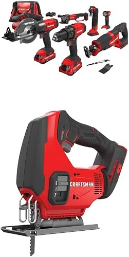 Cordless Drill Combo Kit, 7 Tool & Jig Saw (CMCK700D2 & CMCS600B)