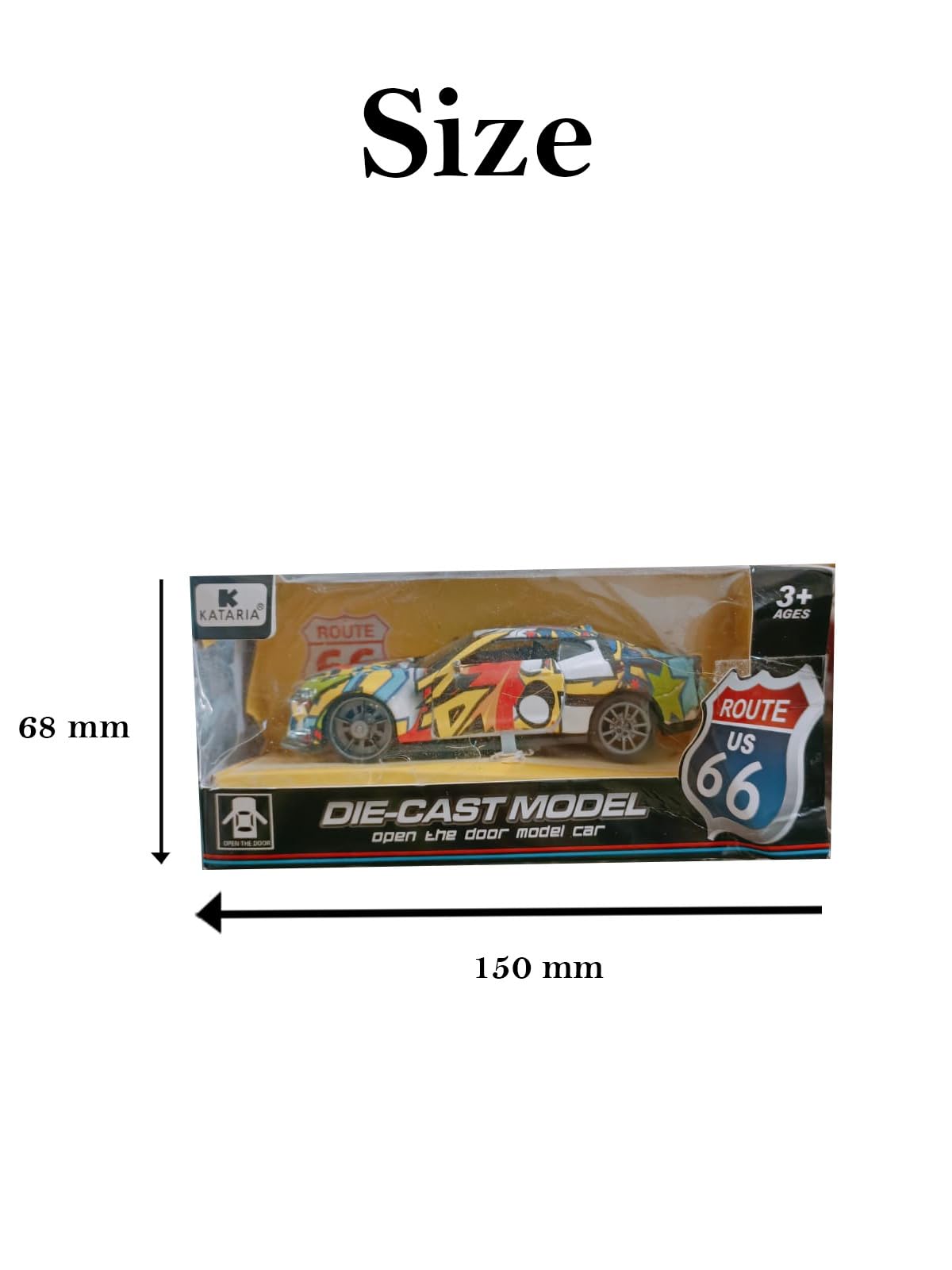 NEEYATI Die-Cast Model Car | Premium Metal Sports Car Toy with Graffiti Art Design | Pull Back Action Car for Kids, Collectors & Gifting | Opening Doors | Scale Model Vehicle (Multicolor) 2