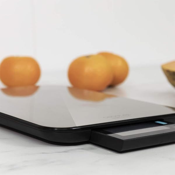 Cecotec Báscula de Cocina Digital Cook Control 9000 Waterproof, Alta Precisión, Acero Inoxidable, Resistente al Agua, Pantalla LCD Retroiluminada Extragrande y Extraíble, Capacidad Máxima 10 Kg - 5