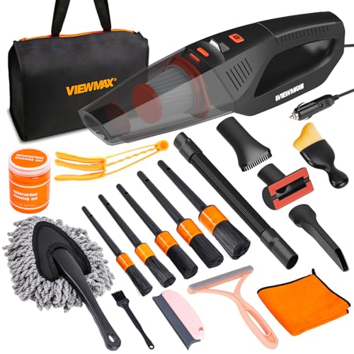 Car Cleaning Kit 19Pcs with 12000PA Vacuum