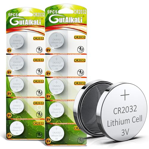 GutAlkaLi 10 Pack CR2032 Batteries