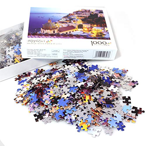 Jigsaw Puzzle 1000 Piece - Dreamy Positano - Signature Collection Twilight Sea Sight Large Puzzle Game Artwork for Adults Teens - Thumbnail 4