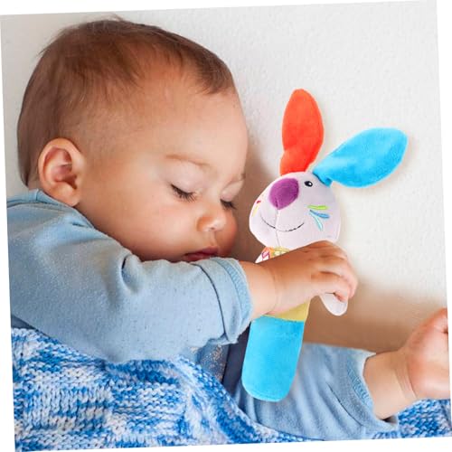 Coordination œil-main hochet lapin bleu bébé 1 an