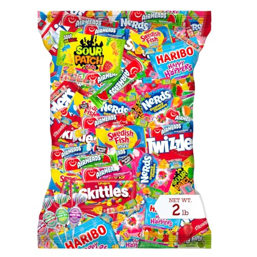 Bulk Candy Variety Pack - 2 lb Candy - CandyBulk Individually Wrapped Candies - Candies - Pinata Filler Stuffers - PinataCandy Stuffers - CandyParty Favors - July 4th