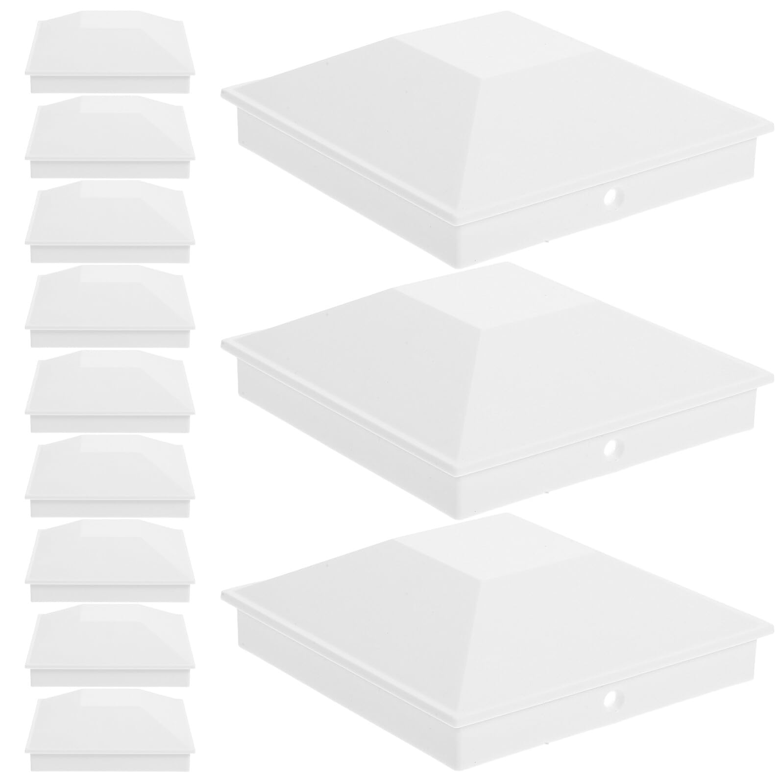 Capuchons de poteaux de jardin blancs OUNONA pour sublimer votre terrasse extérieure