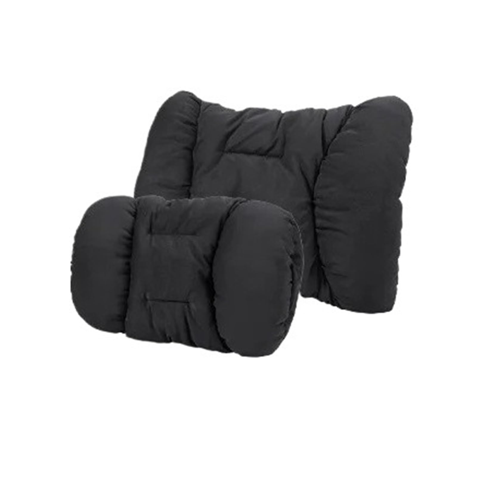 ATUMY Car Seat Pillow Car Headrest Plush Neck Support Pillow Comfortable Warmth Automobile Backrest Cushio Car Headrest(Headrest+lumbar support [Black])