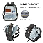 KROSER Laptop Backpack Large Computer Backpack Fits up to 17.3 Inch Laptop with USB Charging Port Water-Repellent Travel Backpack Casual Daypack for Business/College/Women/Men-Charcoal Black - Image 5