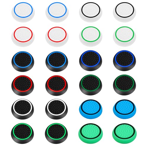AXFEE 24 Piezas Joystick Thumbstick Grips, Colores Cubiertas de Agarre para el Mando, Tapas de Botones de Silicona, Controlador Accesorios para PS5/4/XBOX One/Xbox 360/XBOX Series X/Switch Pro - imagen 7