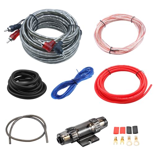 Kit de cablage d'amplificateur 4 gauge complet pour une puissance de 2000W