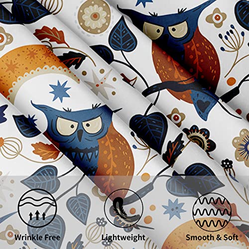 Cafl Cartoon Owl Ethnic Tablecloth Waterproof Table Cloth Spillproof Table Cover For Dinner Kitchen Wedding Party Holiday Decor, Rectangle 60Inch #TOP6