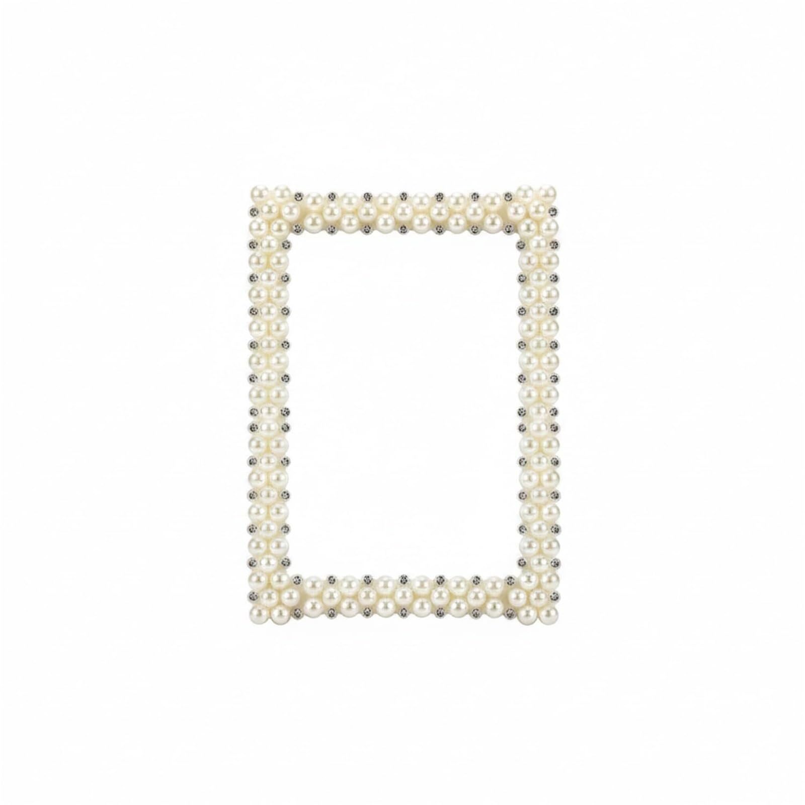 Nostalgic Calcipxx White Pearl Resin Photo Frame For Wall And Tabletop Display (1 PC) for home decor(6inch)