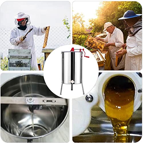 Manuelle Honigschleuder, Edelstahl Honig-Extrakor, Spezielles Design, Einfach zu Montieren, Imker und Bienenzüchter… – Bild 8
