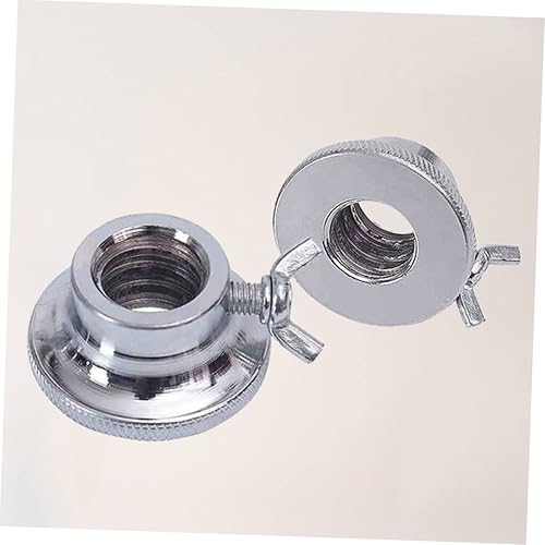 Miniatura 5 de 2 collares de barra, tuercas de mancuerna, bloqueo de tornillo, abrazadera, anillo de bloqueo universal de metal plateado para rotar, collares de