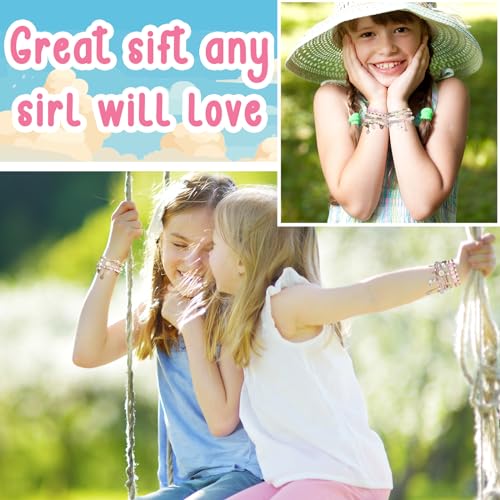 12/22Pcs Friendship Bracelets Preppy Charm Bracelets Gifts for Teen Girls Colorful Clay Beaded bracelets Stackable String Bracelets Beach Jewelry3