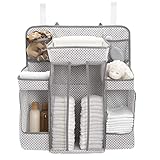 Delta Children Universal Hanging Organizer for Changing Tables | Diaper Caddy | Nursery Storage, Barely Pink