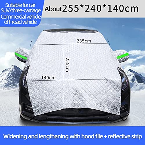 Couverture Pare-Brise Voiture,pour Chrysler 200 300 Aspen Crossfire Nassau Pacifica PT/Cruiser Sebring,Pliable Amovible Contre Neige Gel et Soleil,255 * 240 * 140cm