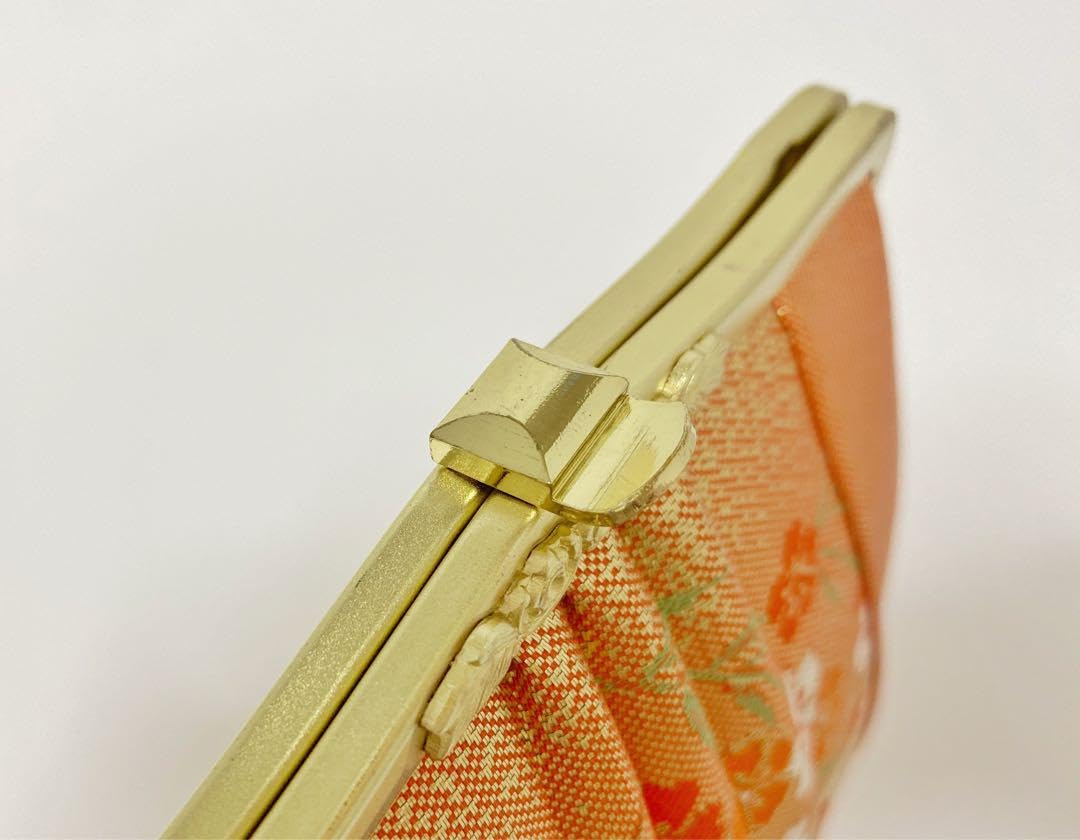 草履　バック　2点まとめてセット　ゴールド　オレンジ　箱付き　艶　光沢　着物 草履バッグセット 成人式 振袖用 卒業袴 成人用 Sサイズ 金 オレンジ