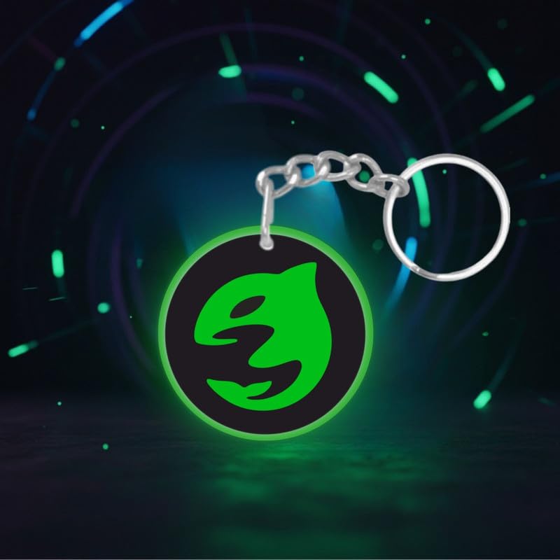 Glow in the Dark SHARK Keychain/Luminous Motorbike Key Ring/Radium Keychain Accessory for Bike/Stylish/Radium/Buy/Top/Night Glow(Pack of 1)-picture-39