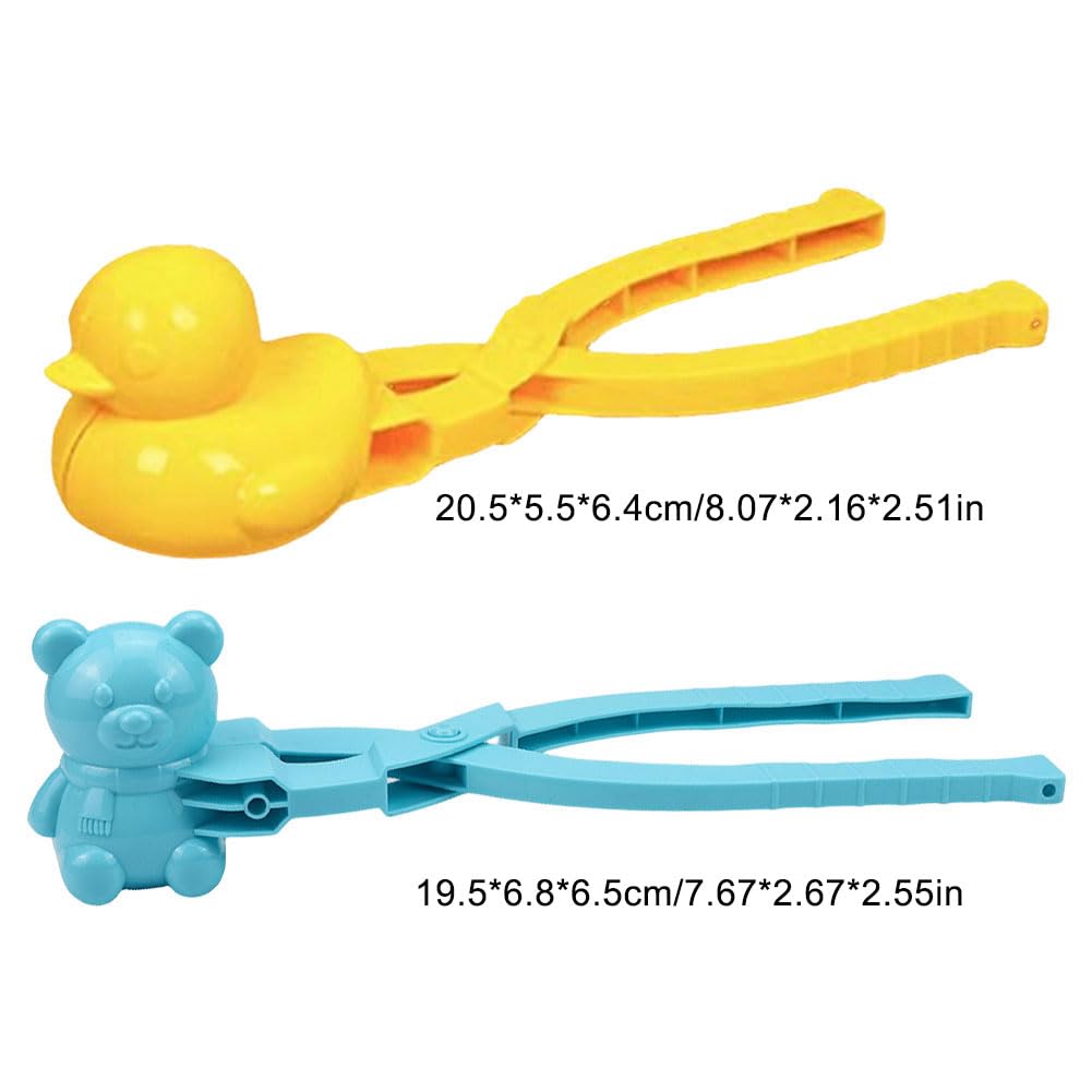 Moule à Riz Canard DIY Machine à Boules de Neige Accessoires Bento avec Poignée Neige d'hiver Forme de Riz Animal Mignon pour Enfants et Adultes (Couleur aléatoire)