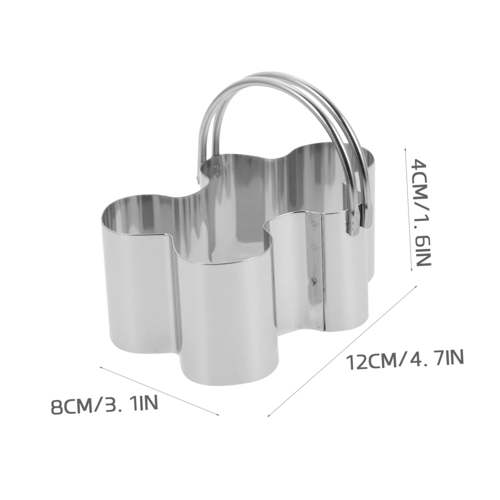 Ciieeo 20 Stk 5-teiliges Set Mousse-Ringe Schokoladenkekse Weihnachtskeks Kekse Schokolade küchenmaschiene kochgeschirr tragbare Keksausstecher Tragbarer Mousse-Ring Rostfreier Stahl