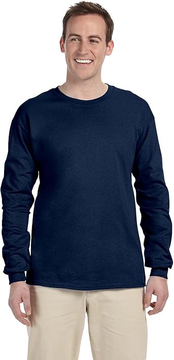fruit of the loom long sleeve pocket tee