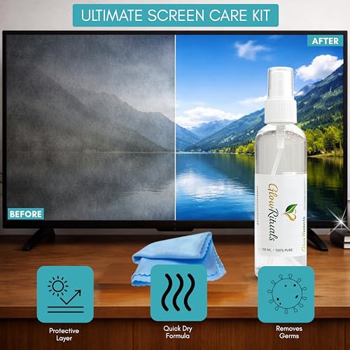 Image of Lens Cleaner Spray Kit for Eyeglasses, Camera Lens and Spectacles, Cleaning Solution with Microfiber Cloths, Anti-Smudge, 100ml (Pack of 1)