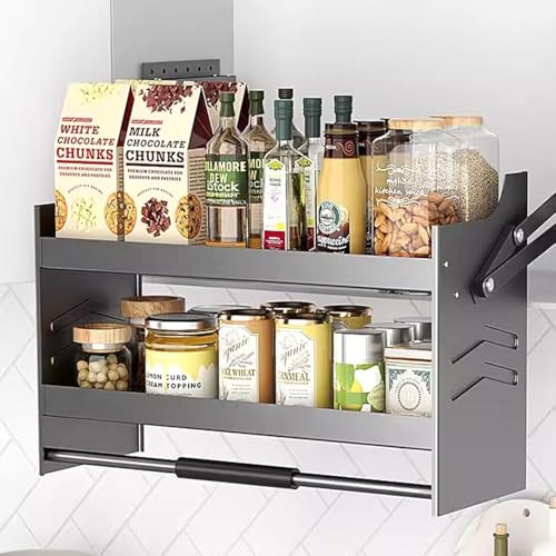 Étagère extractible contre le désordre : rangement mural 66 cm - 2