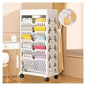 Zhqzxc SR6WDSJ4696 Mobiler Bücherwagen 6 Etagen