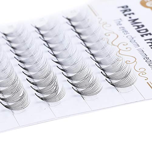 10D - Pestañas postizas de seda para extensión de pestañas, grosor 0,05, color negro