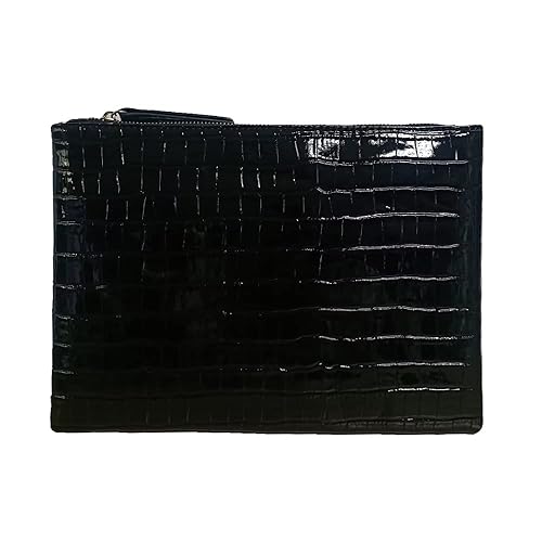 Women Envelope Clutch Purse Bag Fashion Crocodile Embossed PU leather