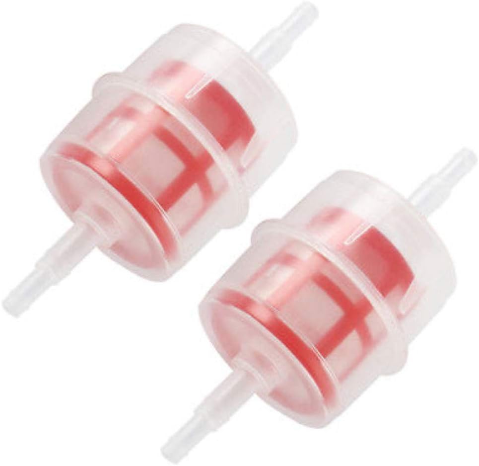 2 Pack Universal Small Inline Diesel Fuel Filter to fit 6mm 8mm Pipe