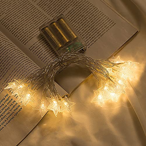 Yummuely LED21826 Star String Lights 10Ft 20 Led Fairy Lights Battery Operated Waterproof Indoor Outdoor Twinkle Christmas Lights thumb #8