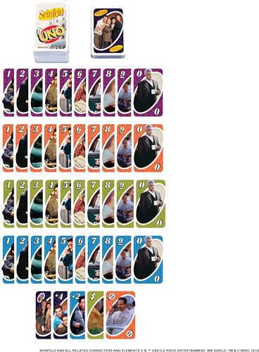Mattel Games UNO Seinfeld Kartenspiel für Kinder, Erwachsene & Familienabende mit Sammeldeck & Sonderregel inspiriert von der TV-Show – Bild 5