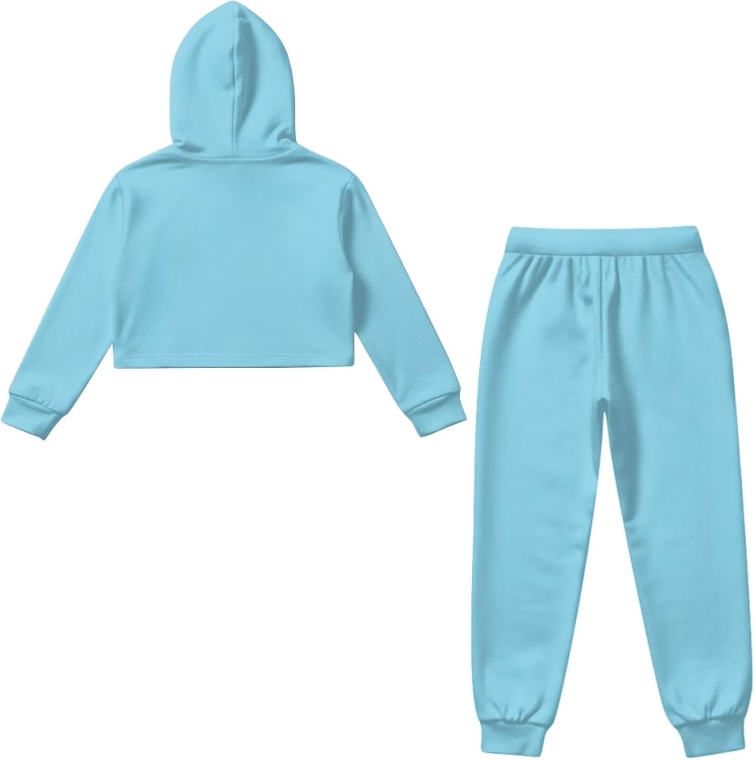 Girls Track Suit 2 Pcs Sports Hoodies Long Sleeve Sweatshirts & Sweatpants Athletic Sweatsuit Short Tops for 4-13