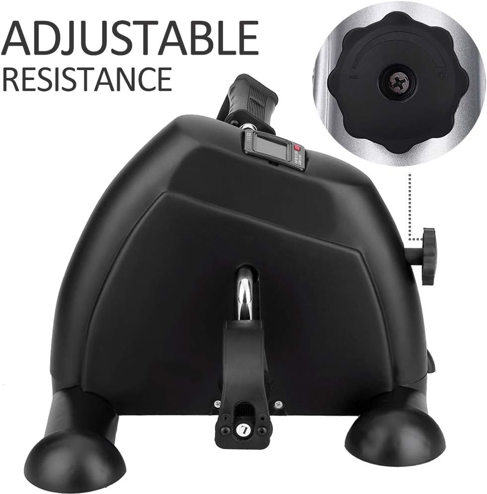 Plus SANTÉ – Pédalier P-Biker Noir | Mini vélo Bras/Jambes, écran LED (Temps, Tours, Distance, Calories), résistance réglable, pédales antidérapantes, Compact 38×35×23,5 cm – Image 4