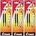 Pilot Dr. Grip Center of Gravity Ballpoint Pen Refills, Medium Point, Black Ink, 3 Packs of 2 Refills (6 Refills Total)